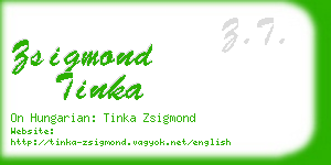 zsigmond tinka business card